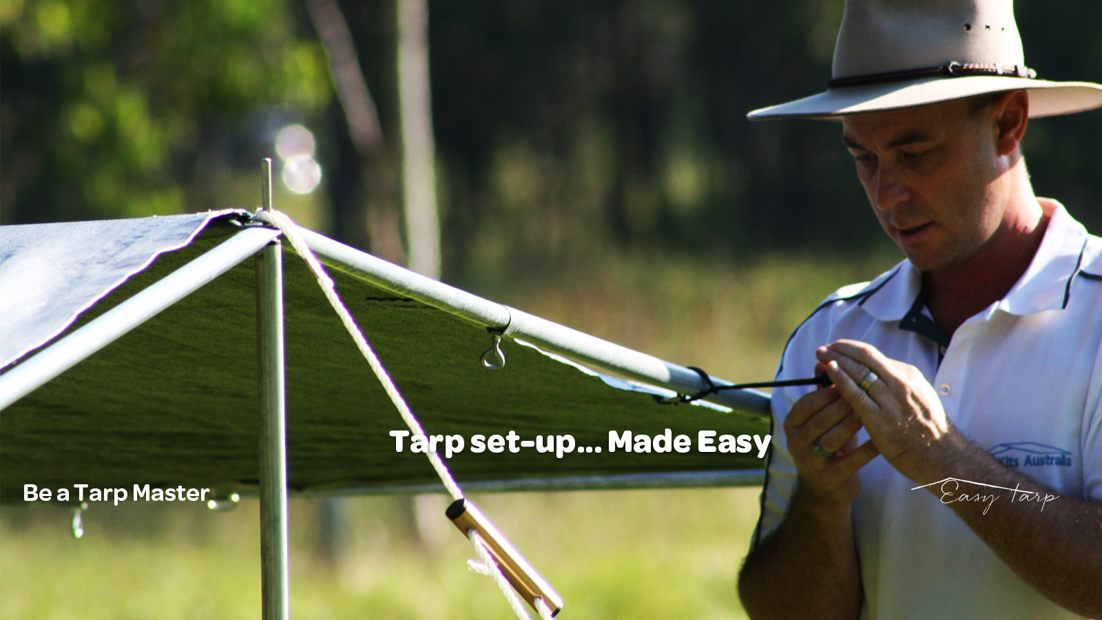 Setting up a outlet tarp